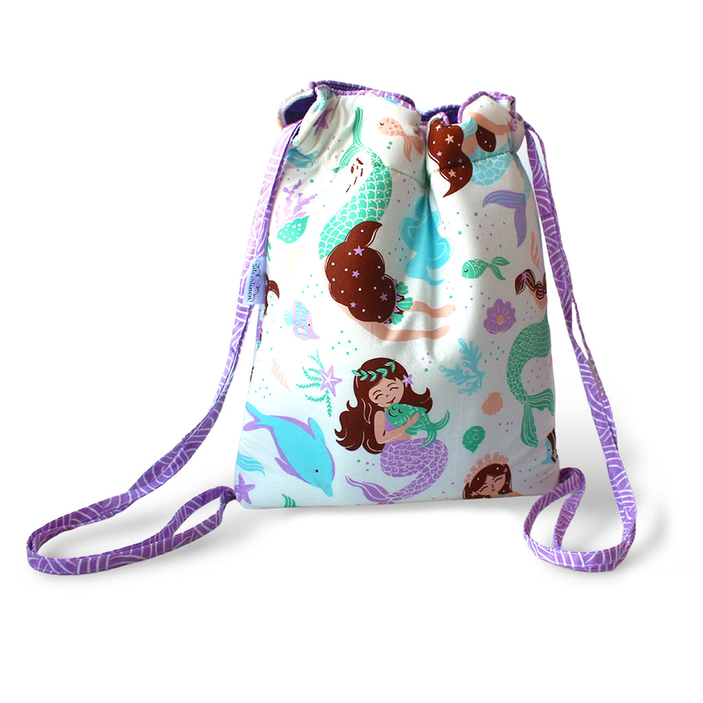 Mermaid drawstring backpack online