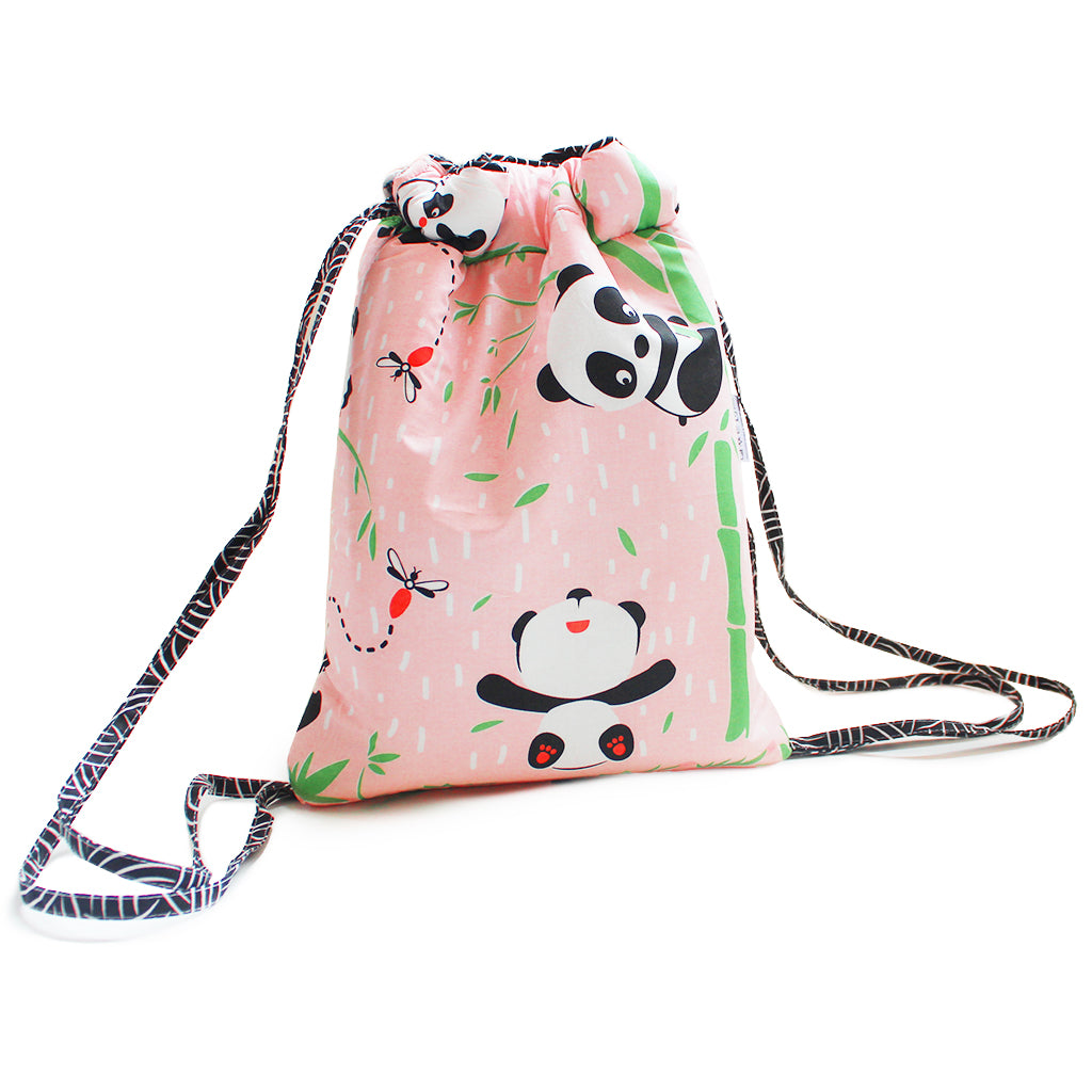 Panda drawstring sales bag