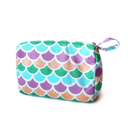 Multipurpose Pouch with Waterproof Lining || Multipurpose, Stationery Pouch, Toiletries Pouch, Accessories Pouch - Mermaid Scales