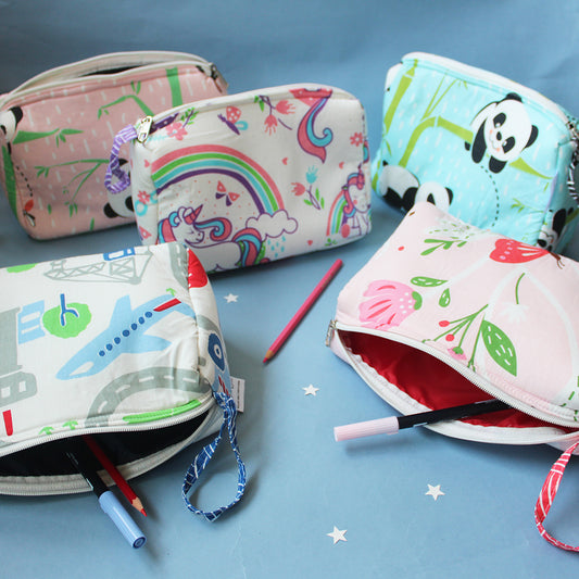 Set of 2 Multipurpose Pouches with Waterproof Lining || Multipurpose, Stationery Pouch, Toiletries Pouch, Accessories Pouch - Any 2 of Your Choice