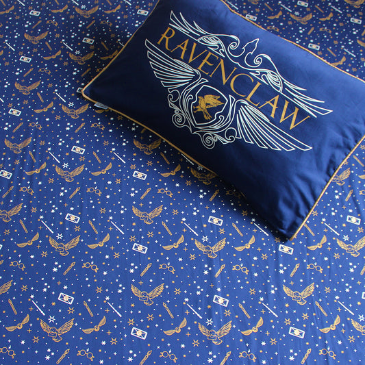 Official Harry Potter 100% Cotton Bedsheet with Pillow Cover - Ravenclaw - Single/Double/King (Can be Personalised)