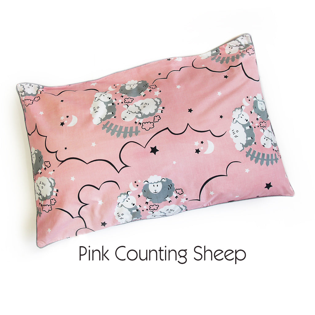 100% Cotton Single Pillow Cover with Piping (PILLOW NOT INCLUDED)  || Fits All Standard Size Pillows, Back Flap Closure