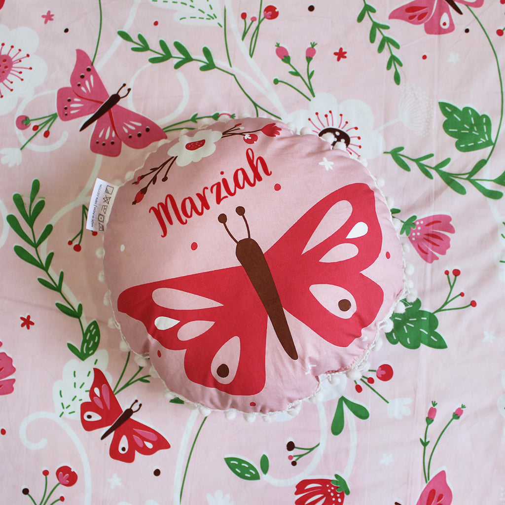 Butterflies Shape Cushion for Girls (Can be Personalised)