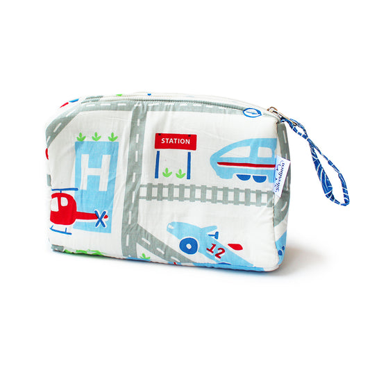 Multipurpose Pouch with Waterproof Lining || Multipurpose, Stationery Pouch, Toiletries Pouch, Accessories Pouch - Busy Street